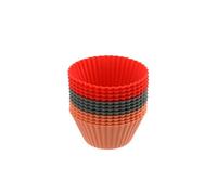 Dr. Oetker Lot de 12 Mini Moules en Silicone pour Muffins et Cupcakes, Rouge, 4,2 x 7 x 3,2 cm