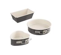 Dr. Oetker Lot de 3 Mini Moules Pâtisserie Charnière Cake et Cœur