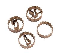 Dr. Oetker Lot de 4 emporte-pièces en forme de lapin Linzer - Fabrication de Pâques vintage - En acier inoxydable de qualité supérieure - Conçu en Allemagne
