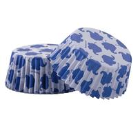 Dr. Oetker Lot de 50 caissettes à muffins en papier mélangé FSC Ø 5 x 3 cm, pour muffins et cupcakes, bleu/blanc
