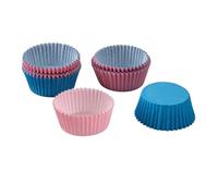 Dr. Oetker Lot de 50 caissettes en papier pour muffins, cupcakes et puddings, résistantes à la chaleur, faciles à démouler, extra larges, certifiées, bleu et rose