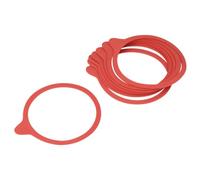 Dr. Oetker Lot de 8 gommes en caoutchouc pour bocaux en verre avec fermeture hermétique Rouge