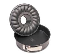 Dr. Oetker Moule à charnière classique avec fond plat et tube Ø 24 cm - En tôle d'acier de qualité supérieure avec revêtement antiadhésif sans PFAS - Résistance à la chaleur jusqu'à 230 °C - Fabriqué