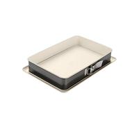 Dr. Oetker 4861 Moule à gâteau rectangulaire avec charnière, moule charniere, plat a lasagne rectangulaire, moule à charnière, moule rectangulaire, Acier, Céramique, 38 x 25 x 7 cm