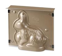 Dr.Oetker 1870 moule gateau lapin, moule pour lamala, moule a lammele, moule à gâteau pâques, moule lapin, moule 3D, moule pâtisserie, Acier, Doré, 21,5 x 19 x 6 cm