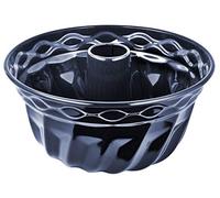 Dr. Oetker Moule à pâtisserie Guglhupf diamètre 22 cm en émail Baking Love - Moule à gâteau Bundt résistant aux coupures et aux rayures avec émail - Moule Gugelhupf 22 pièces bleu foncé, rond
