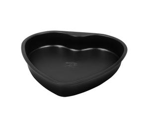Dr. Oetker Moule anti-adhésif cœur 24 cm, Noir 14 | Cuisson homogène, Acier robuste, Format 24 x 3,5 cm, Démoulage facilité, 230°C au four, Inox
