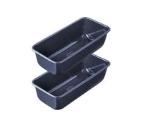 Dr Oetker 9924750 Lot de 2 moule a cake 25 cm, moule gateau rectangulaire, moule à brioche, moule rectangulaire patisserie, moule patisserie, moule pain, moule brioche, Acier, Bleu, 25 x 11 x 7,5 cm