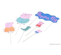 Dr. Oetker Décorations de gâteau anniversaire 2959 Peppa Pig – 12 pièces bois/papier multicolore