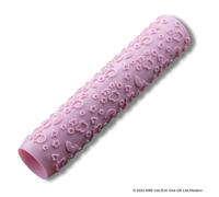 Dr Oetker 2967 Rouleau à pâtisserie, rouleau de pâtisserie à motifs, décoration biscuit, pâte à sucre, décoration, biscuits, rose, plastique, 23 x 5 cm