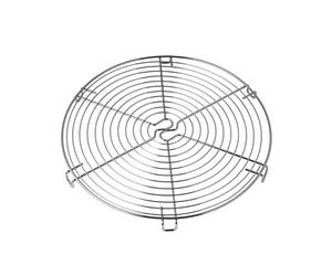 Dr. Oetker Présentoir à Gâteaux avec Grille 30 cm | Présentez gâteaux et tartes avec stabilité, Format rond 32 cm pour servir et refroidir, Acier gris pour un support fiable