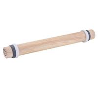 Dr. Oetker Rouleau à pâtisserie en bois pour poser la pâte, rouleau à pâtisserie avec anneaux d'espacement amovibles de 2 mm et 5 mm, dimensions 35 cm x Ø 4 cm