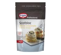 Dr Oetker Scotbloc White Chocolate Drops - Pack Size = 1x3kg