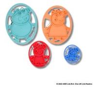 Dr. Oetker Set de 4 tampons et emporte-pièces Peppa Pig - Plastique Bleu Orange Rouge Vert Bleu,Orange,Rouge,Vert