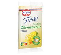 Dr. Oetker - Zeste de citron râpé Finesse (Finesse Geriebene Zitronenschale) | Poids Total 12 grams