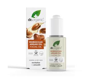 dr.organic argan facial olio siero viso per pelli secche e mature 30 ml
