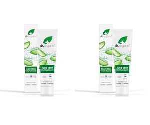 Dr.Organic Bioactifs Dentaires Blanchissant Dentifrice Aloe Vera, 100ml (Lot de 2)
