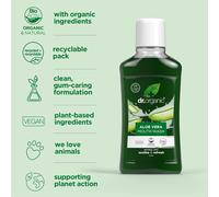 Dr Organic Purifiant Bouche Aloe Vera Arnica Thé Arbre Pamplemousse Grain 500ml