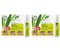 Dr. Organic Roll-On Anti-Boutons au Tea Tree Bio, Amande, 8 ml (Lot de 2)