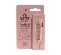 Dr.PAWPAW Nude Pout Huile à lèvres teintée (8 ml), teinture naturelle végétalienne, brillante, hydratante avec PAWPAW, aloe vera et huile de ricin, couleur à construire pour des lèvres nourries et