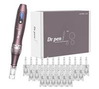 Dr. Pen A10 Kit de stylo de beauté sans fil avec écran LED et 5 niveaux de vitesse, 28 cartouches (12 × 12 broches, 10 × 36 broches, 6 × NanoR), design rechargeable USB-C et prise en main ergonomique