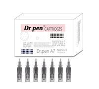 Dr. Pen A7 Lot de 7 cartouches de rechange pour surfaces cristallines carrées Nano-S pour zones de confort, stérilisées EO à usage unique et scellées, essai hebdomadaire hygiénique pour une