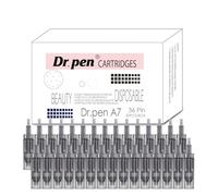Dr. Pen Lot de 30 cartouches de rechange A7 pour une large couverture du visage, stérilisées à usage unique et scellées individuellement, kit d'entretien mensuel hygiénique pour la maison ou le salon
