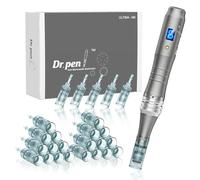 Dr. Pen M8 Stylo microneedling professionnel sans fil avec 25 cartouches de rechange, 6 vitesses et affichage LED, Dermapen pour la pousse des cheveux, visage, corps et soin de la peau