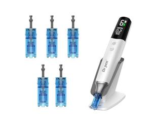 Dr. Pen M9 Lot de 5 cartouches de rechange stériles à usage unique 42 broches pour une couverture haute densité, une finition uniforme, une routine beauté du visage et du cou, Twist-Lock pour Dr Pen