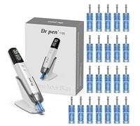 Dr. Pen M9 Stylo électrique de soins de la peau avec 22 cartouches de rechange pour soins du visage et du corps, réglage intelligent de la profondeur, outil de beauté professionnel à 6 vitesses