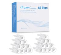Dr. pen Ultima A10 Lot de 20 cartouches 42 broches pour cicatrices d'acné, vergetures, taches, élimination des rides et soins de la peau (20 pièces, 42 broches pour A10)