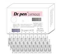 Dr. Pen Ultima A10 Lot de 30 cartouches de rechange originales à 36 broches, stériles et hygiéniques, peau raffinée, couvre de plus larges zones du visage et du corps, pour soins à domicile et en