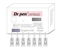 Dr. Pen Ultima A10 Lot de 7 cartouches de rechange originales à 36 broches, stériles et hygiéniques, peau raffinée, couvre de plus larges zones du visage et du corps, pour soins à domicile et en salon