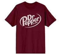 Dr. Pepper Est. 1885 T-shirt graphique pour homme avec logo marron, bordeaux, Medium