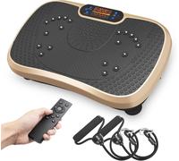 Dr Plateforme Vibrante Oscillante, Plaque Vibrante Puissante Sport Maison 5 Modes 99 Niveaux D¿Intensité, Haut-Parleur Bluetooth Intégré, Télécommande, Écran Led, Machine Pour La Maison