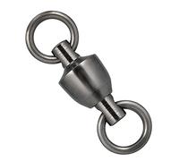 Dr. Poisson 20 Emballé Roulement à Billes pivotant 100% en Cuivre en Acier Inoxydable Soudure Anneaux Noir Finition Nickel Super Haute résistance à l'eau salée Big Game Fishing, 7_320Lb_20pcs