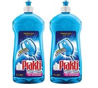 dr.Prakti Liquide de Rinçage pour Lave-Vaisselle, donne de la brillance à la vaisselle, ne laisse pas de traces, facilite le séchage, 1 l (Lot de 2)