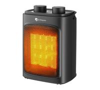 DR.PREPARE Chauffage d'Appoint, 1500W Chauffage Électrique Portable pour Intérieur, Chauffage de Bureau avec Thermostat, Chauffage PTC Rapide, Protection de Sécurité pour Bureau, Chambre, Maison