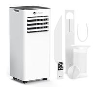 Dr.Prepare Mobiles Klimagerät 7000 BTU 4 in1 mit Fernsteuerung Kühlen Ventilieren Entfeuchten Automatische Abtauung, Mobile Klimaanlage mit Abluftschlauch