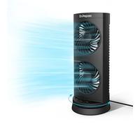 DR.PREPARE Ventilateur Colonne Ventilateur Tour de Table 30cm Oscillation 110°, 3 Minuteries, Silencieux Ventilateur pour Chambre Bureau Cuisine