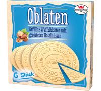 Dr Quendt Feuilles gaufrées aux noisettes fourrées 6 pièces 150g