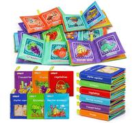 Dr.Rapeti Lot de 6 Livres D'éveil en Tissu Doux pour bébé, Jouet Educatif Sonore Book, Livre Sensoriel pour Enfants Bambin (Anglais)