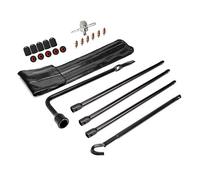 Dr.Roc Kit d'outils de pneu de secours avec poignée de cric de secours et osse de roue