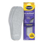 Dr. Scholl's Go Sockless! Lot de 3 paires de semelles rembourrées unisexes, gris, Mens 7-13 Womens 5-10