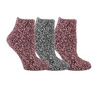 Dr. Scholl's Lot de 2 et 3 paires de chaussettes de spa pelucheuses pour femme - Coupe basse confortable - Lavande et vitamine E, 4-10