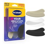 - Dr. Scholl's® Love Your Heels & Flats Lot de 3 paires de coussinets de talon aidant à prévenir les frottements inconfortables au niveau du talon et empêchant les chaussures trop grandes de glisser