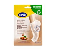 Scholl Masque Pieds à l'Amande et au Miel pour peaux sèches - En 20 minutes - Chaussettes de soin hydratantes, non grasses et faciles à utiliser - Masques et emballage recyclables - 1 paire