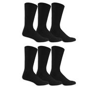 Dr. Scholl's Mens Diabetes & Circulator - 4 6 Pair Packs Non-binding Comfort And Moisture Management Sock, Black, 13-15 US
