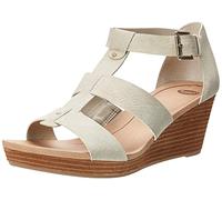 Dr. Scholl's Shoes Femme Barton Wedge Platform Sandal cale, Gris Serpent, 38 EU