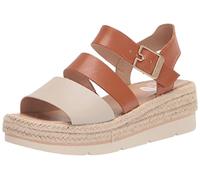 Dr. Scholl's Shoes Femme Once Twice Espadrille Platform Wedge Sandal cale, Marron Miel, 41.5 EU